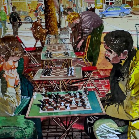 Andre Salvador, Chess Match on Market St. SF, 1st Place - John Muir Show