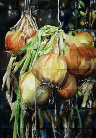 Iretta Hunter, Quilted Onions, Jade Fon Memorial Award - 44th National Exhibition