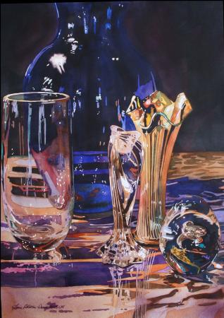 Laurie Goldstein-Warren, Glass on Glass on Fabric, Gold Award