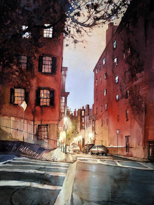 Sasha Boyko, Midnight Stroll in Boston, 2nd Place Aspen Center, John Muir Health