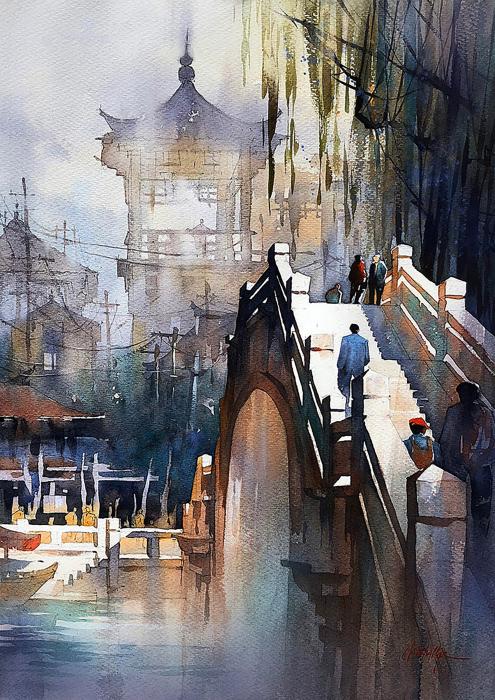 Thomas W. Schaller, Footbridge  China , Arnold Grossman Memorial Award 50th National Exhibition