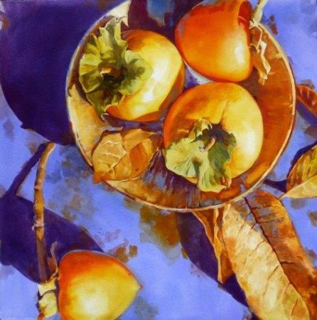 Linda Erfle, Persimmons at Sunrise, ColArt Americas Inc. Award - 45th National Exhibition