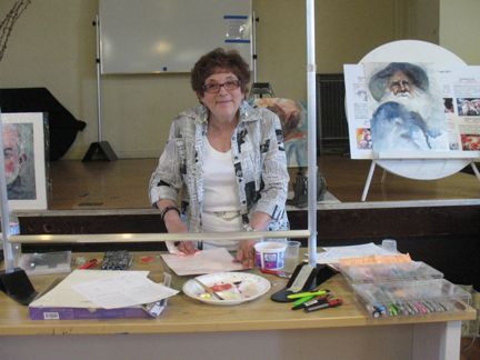 Myrna Wacknov doing a demo