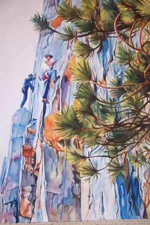 Sue Matthews, Scaling Granite, 2nd Place - Alameda Library Show