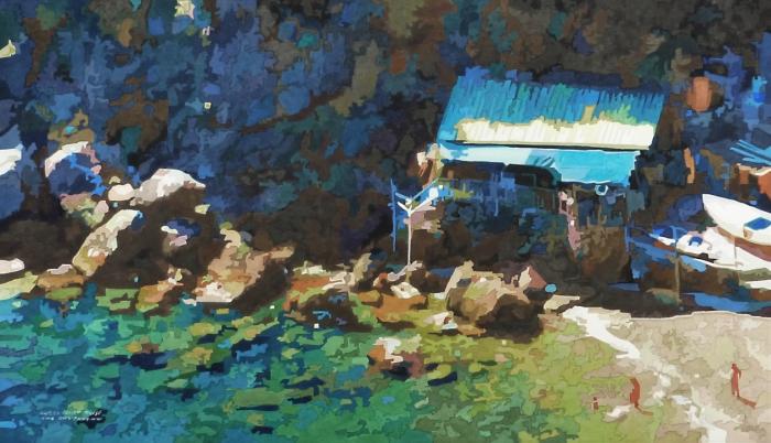 Charles Rouse, Amalfi Hideaway, FLAX art and design / Golden Artist Colors Inc Award 50th National Exhibition