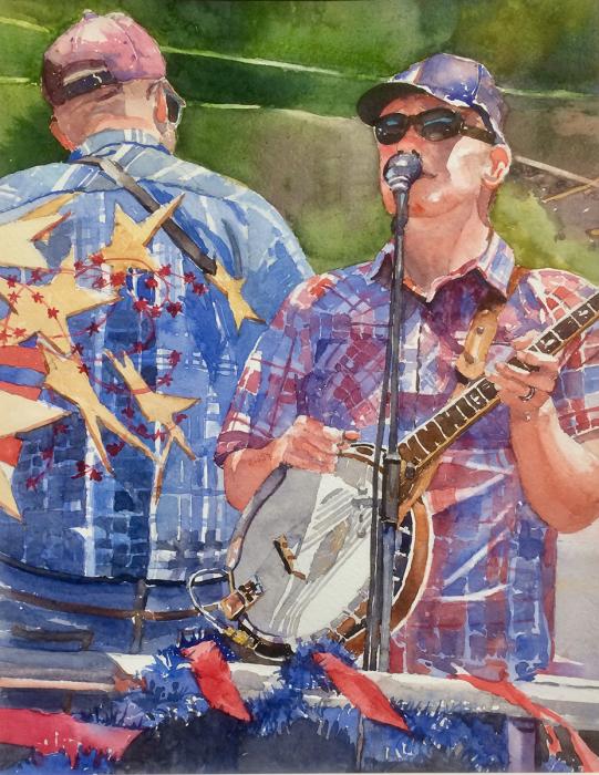Judy Rowe, Banjo Man, 1st Place Shower Us With Art