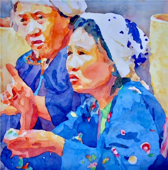 Marnie Becker, Thai Women, Watercolor West Reciprocal Award 51st National Exhibition