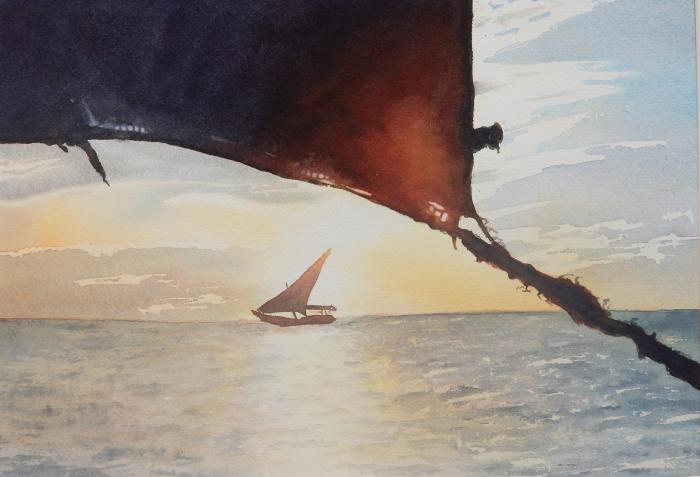 Yvonne Newhouse, Dhow at Sunset