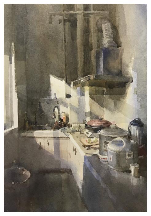 wenqing He, Kitchen in an Artists Studio, Arnold Grossman Memorial Award 51st National Exhibition