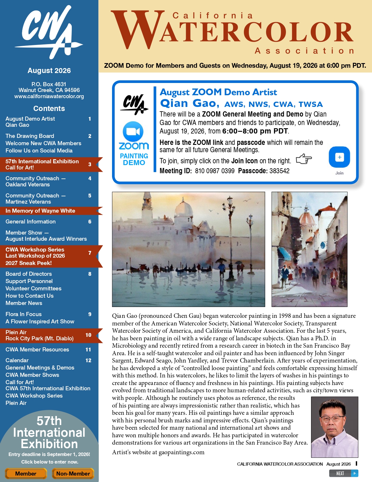 CWA August 2026 Newsletter CWA August 2026 Newsletter