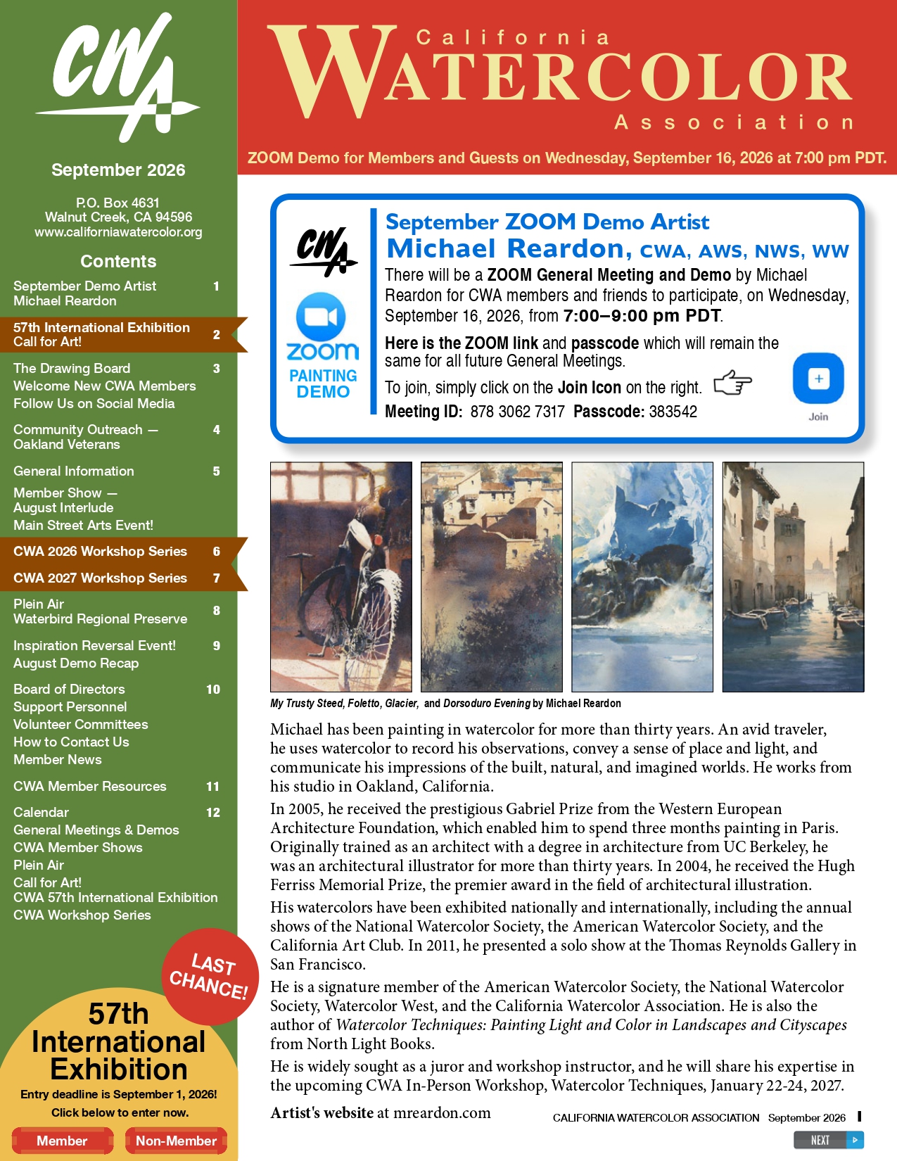 CWA September 2026 Newsletter CWA September 2026 Newsletter